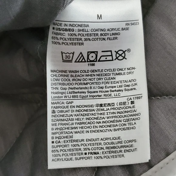 Gap Quilted Puffer Vest Size Medium - Picture 4 of 6